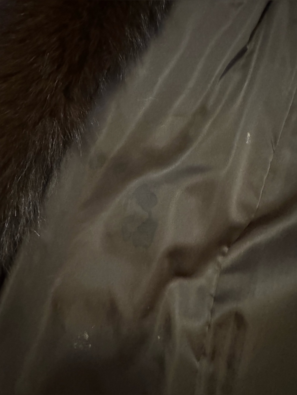 Luxury Long Brown fox Fur Coat - Women dark brown mink and fox - Picture 10 of 10